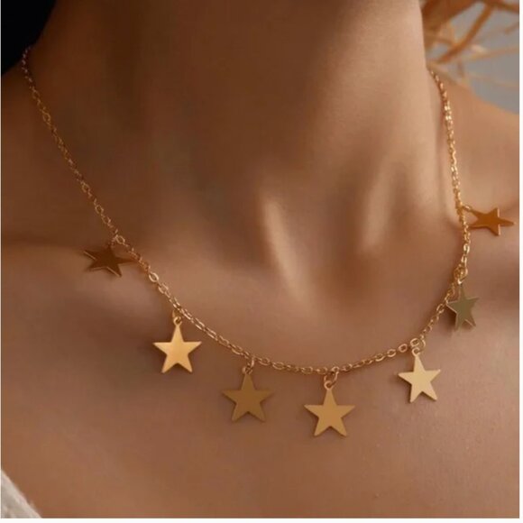 ⭐️❤️FREE Star Charm Boho Peasant Modern Hipster Hippie Art Deco Minimal Necklace - Picture 2 of 2